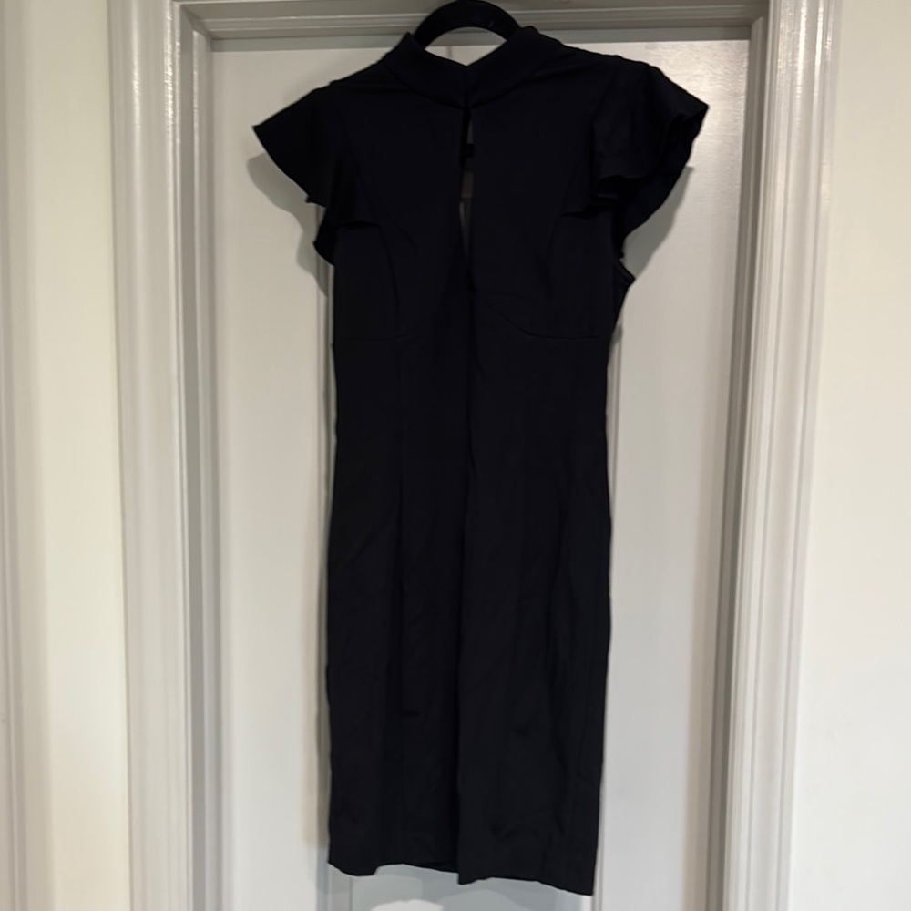 Bebe Black Sheath Mini Dress with Peter Pan Collar